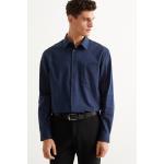 Blauwe C&A Geweven Zakelijke overhemden  in maat XL voor Heren 