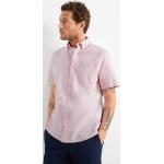 Roze C&A Geweven Overhemden  button down  in maat S voor Heren 
