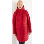 Rode Polyester C&A Geweven Parka jassen met capuchon  in maat 5XL voor Dames 