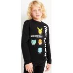 Zwarte Jersey C&A Pokemon Kinder T-shirt lange mouwen  in maat 164 Bio Sustainable 