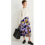 Multicolored Viscose C&A Bloemen Floral skirts  in maat M Midi / Kuitlang voor Dames 