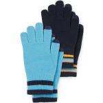 Blauwe Acryl Gestreepte Touch Screen handschoenen 2 stuks voor Heren 