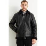 Zwarte Polyester C&A Shearling coats  in maat XL in de Sale voor Heren 