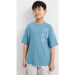 Turquoise Jersey C&A T-shirts Bio Sustainable voor Heren 