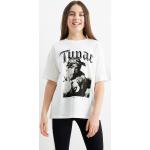 C&A Tupac T shirt, Wit, Maat: 128