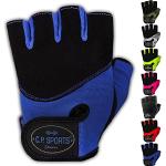 Koningsblauwe Nylon Fitness handschoenen  in maat XL 