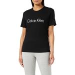 Klassieke Zwarte Calvin Klein Ademende Effen T-shirts Ronde hals  in maat S voor Dames 