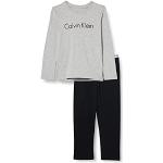 Calvin Klein jongens Tweedelige pyjama Ls Knit Pj Set, grijs (Grey Heather W/Black 044), Eén maat (Fabrikant maat: 6-7)