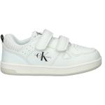 Witte Synthetische Calvin Klein Gewatteerde Klittenband schoenen  in 32 met Klittenbandsluitingen voor Kinderen 