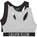 Calvin Klein Meisjesbeha, bralettes zonder beugels, 1 grijs heather/1 zwart, 12-14 Jaren