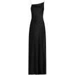 Zwarte Satijnen Calvin Klein Maxi jurken One Shoulder  in maat XS Maxi voor Dames 