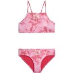 Roze Polyamide Calvin Klein Tie Dye Kinder bikini's  in maat 176 in de Sale voor Meisjes 