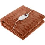 Bruine Fleece Elektrische dekens voor 1 persoon 
