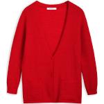 Cardigan Long Sleeves On Alpaca Wool True Red size XL