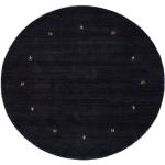Moderne Zwarte Wollen Geweven Ronde vloerkleden 300 cm in de Sale 