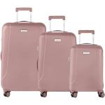 Roze Polycarbonaat carryon Handbagage koffers 3 stuks 