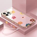 Roze Siliconen Bloemen Samsung Galaxy A52 Hoesjes voor Meisjes 