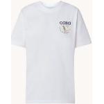 Casablanca Cropped T-shirt met logoprint - Wit
