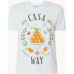 Casablanca Evergreen T-shirt van biologisch katoen met logoprint - Wit