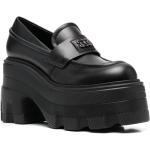 Rock Zwarte Kalfsleren Casadei Loafers  in maat 38,5 met Instap in de Sale voor Dames 