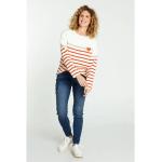 Flared Blauwe Polyester Damescargo  in maat L 