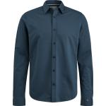 Blauwe Polyester Stretch Cast Iron Overhemden lange Mouwen kentkraag  in maat XL voor Heren 