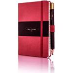 Castelli RQ21/25-757 Pocket Gevoerd Ruled Tucson Notebook - Koraal Rood