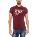Casual Sweatshirt Tee Armani Jeans , Red , Heren