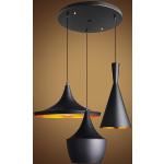 Catalpa Design Hanglamp, 3 Kappen, Mat Zwart
