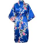Koningsblauwe Bloemen Nacht Kimono's  voor een Bruiloft  in maat XL Sustainable voor Dames 