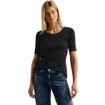 Zwarte CECIL Effen T-shirts Ronde hals  in maat XL in de Sale voor Dames 