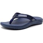 Donkerblauwe Rubberen Lichtgewicht Platte sandalen  voor de Zomer  in maat 35 voor Dames 