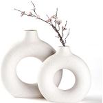 Minimalistische Witte Porseleinen Bloemen Decoratieve vazen 