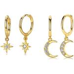 Gouden Metalen 10K Creool oorbellen  voor een Valentijnsdag voor Meisjes 