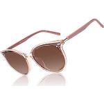 Retro Roze Oversized zonnebrillen  in maat M voor Dames 