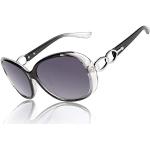 Grijze Strass Oversized zonnebrillen  in maat M voor Dames 