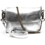 Zilveren Leren Chabo Metallic Crossover tassen voor Dames 