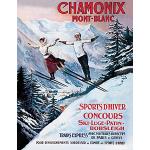 Chamonix Mont-Blanc 60x80cm Canvas Print, meerkleurig