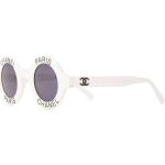 Vintage Witte Chanel Ronde brillen voor Dames 