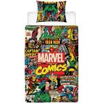 Multicolored Polykatoen Avengers Kinderdekbedovertrekken  in 135x200 voor 1 persoon Sustainable 