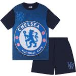 Chelsea FC - Pyjama met korte broek voor kids - Officieel - Clubcadeau - Marineblauw - 8-9 jaar