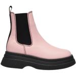 Roze Kalfsleren Ganni Chelsea boots  in maat 41 met Hakhoogte 3cm tot 5cm in de Sale voor Dames 