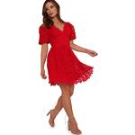 Rode Chi Chi London V-hals jurken V-hals  in maat XS Midi / Kuitlang voor Dames 