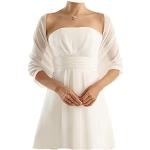Crèmewitte Chiffon Handwas Omslagdoeken  voor een Bruid  in Onesize voor Dames 