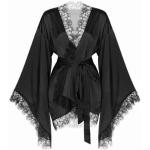 Sexy Zwarte Polyamide Nacht Kimono's  voor een Stappen / uitgaan / feest  in maat M voor Dames 