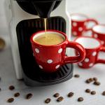 Rode Polka Dot Koffiekopjes & koffiemokken met motief van Recept 4 stuks 