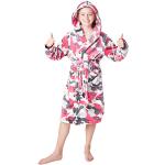 Roze Fleece Camouflage Kinder badjassen Sustainable voor Meisjes 