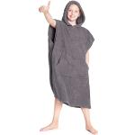 Donkergrijze Badstoffen Kinder badjassen voor Meisjes 