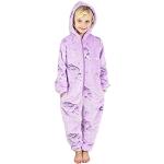 Paarse Fleece Meme / Theme Unicorn Kinderpyjama's met motief van Eenhoorns voor Meisjes 