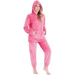 Klassieke Roze Fleece Damespyjama's  in maat M 